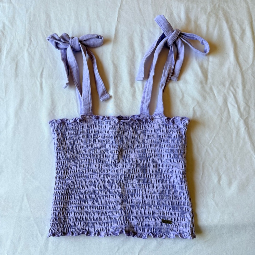 Hollister Lavender Smocked Tank Top